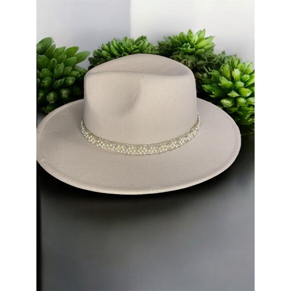 San Diego Hat Company Pearl Trim Wide Brim Fedora - Picture 3 of 7